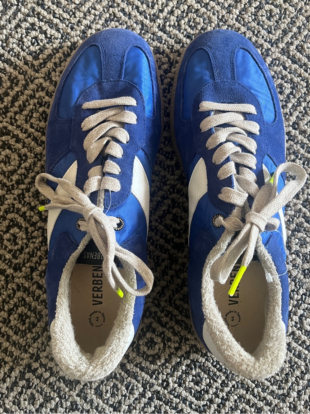 VERBENAS Men's Blue Suede & Nylon Sneakers